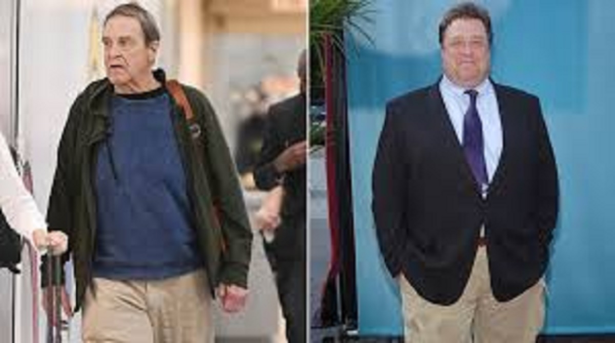 GREAT SURPRISE: John Goodman, 71, shows off his slimmed-down figure with wife of 35 years Anna Beth in New York... after the Roseanne actor lost 200lbs