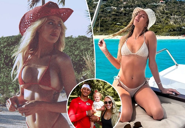 EXCLUSIVE: Fans BLASTS AND ROAST Brittany Mahomes for wearing an EXPENSIVE $30,000 Tiny red bikini to look very BUSTY – ‘She’s trying to fit in with Taylor’s crowd and she has overdone it’