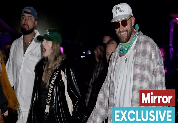Fans SLAMMED Travis Kelce and Taylor Swift for their 'RIDICULOUS' choice of dressing as they were both seen looking loved-up they holds hands together after partying the night away at Coachella - 'Taylor and Travis both look ridiculous. She's trying to dress all edgy and Travis looks like a clown...'