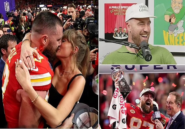 WATCH: Travis Kelce ‘the happiest I’ve ever been’ in blossoming Taylor Swift relationship and Super Bowl glory with the Chiefs: ‘I’m oozing life right now – everything seems to be full throttle’