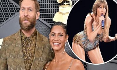 Calvin Harris' radio host wife Vick Hope admits she waits for him to leave home so she can listen to his ex-girlfriend Taylor Swift's music in secret.