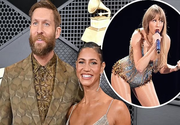 Calvin Harris' radio host wife Vick Hope admits she waits for him to leave home so she can listen to his ex-girlfriend Taylor Swift's music in secret.