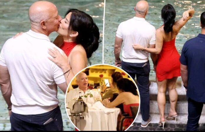 Sweet Moment: Jeff Bezos and Lauren Sánchez share sweet kiss in front of Trevi Fountain before romantic dinner date in Rome...see more