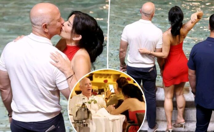 Breaking: Jeff Bezos and Lauren Sánchez share sweet kiss in front of Trevi Fountain before romantic dinner date in Rome…see more