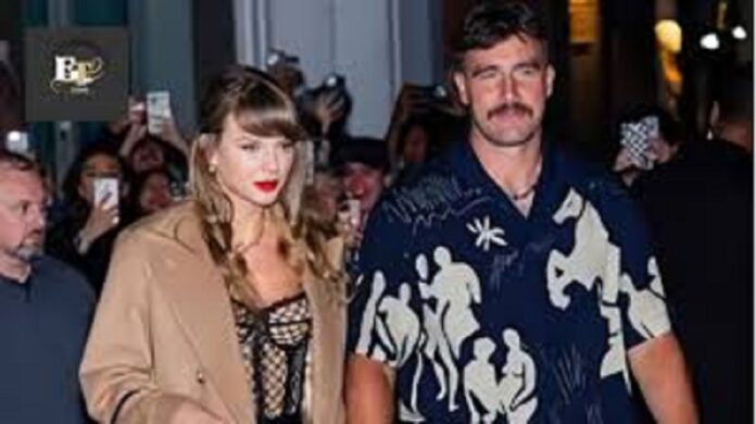 Taylor Swift stuns in a Gucci corset, paired with a chic Dior Saddle bag, for a stylish date night in NYC with Travis Kelce. Fashion goals!